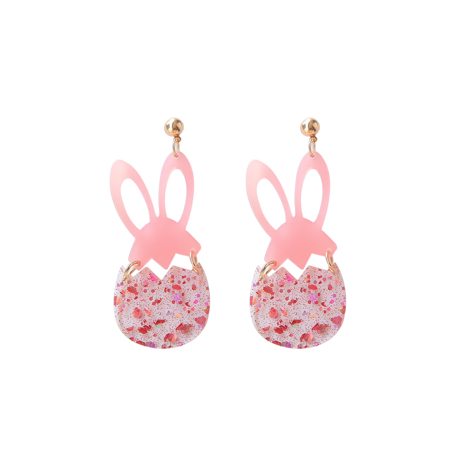 Wholesale Easter Acrylic Egg Rabbit Earrings