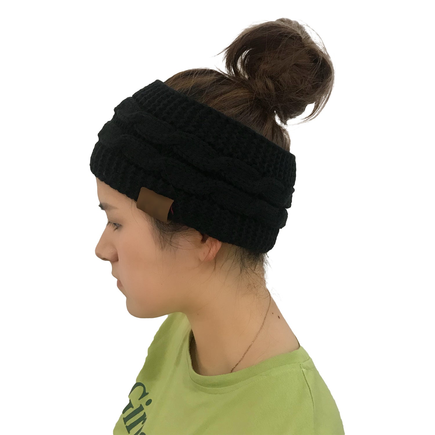 Wholesale Dot Yarn Color Dot Knitted Twist Headband Empty Top Wool Hat