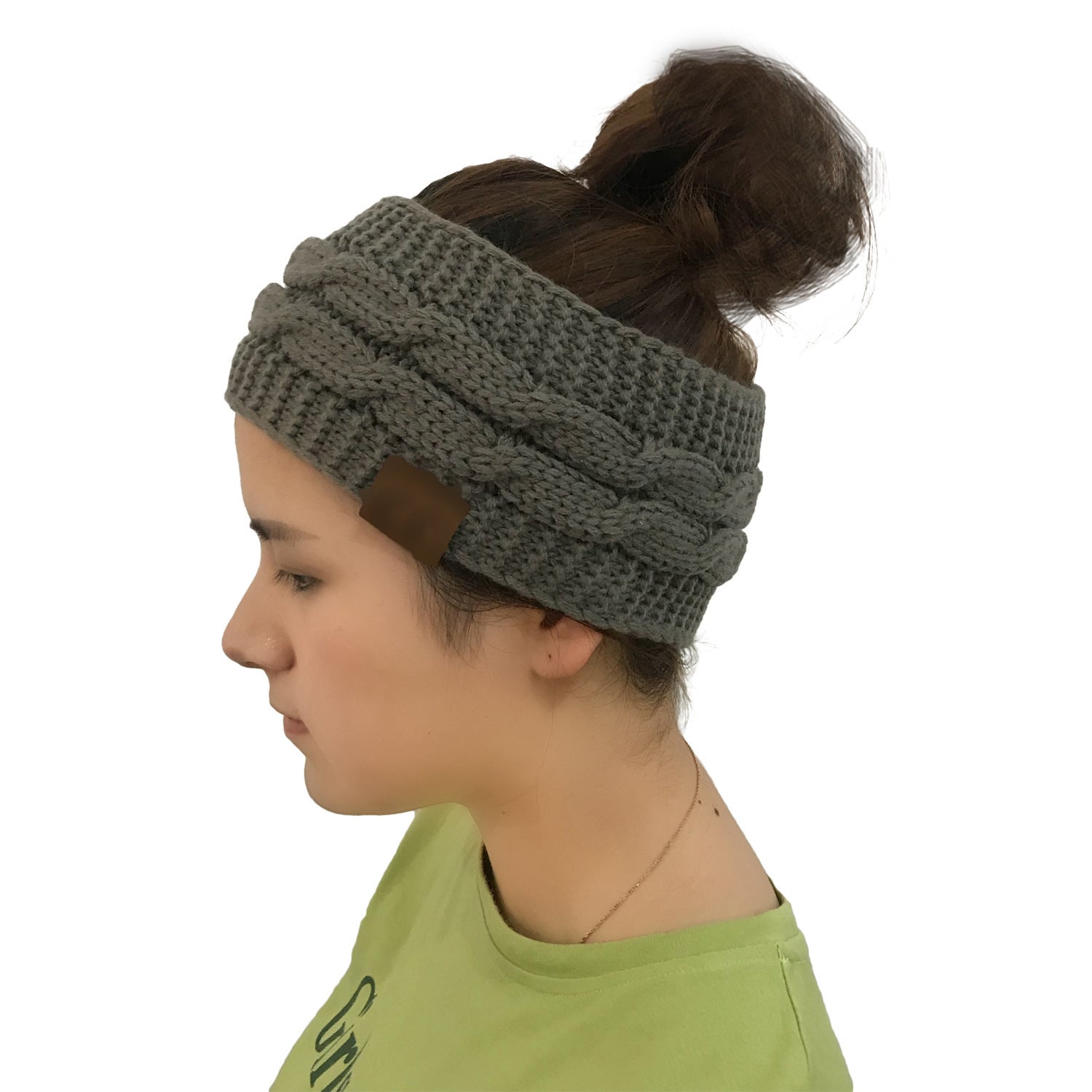 Wholesale Dot Yarn Color Dot Knitted Twist Headband Empty Top Wool Hat