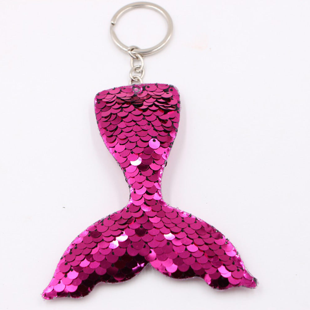 Wholesale Christmas Tree Sequin Keychain Pendant Luminous Car Ornament Trendy Gift Accessory