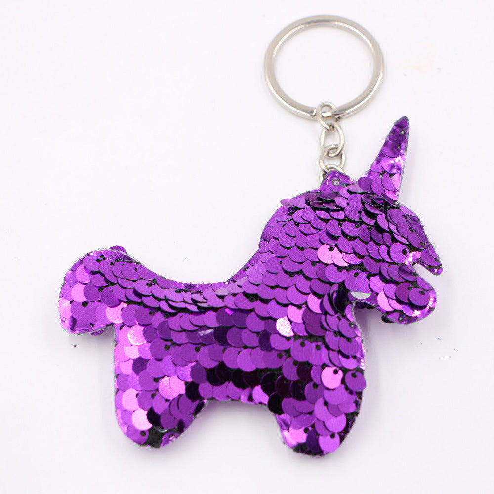 Wholesale Christmas Tree Sequin Keychain Pendant Luminous Car Ornament Trendy Gift Accessory