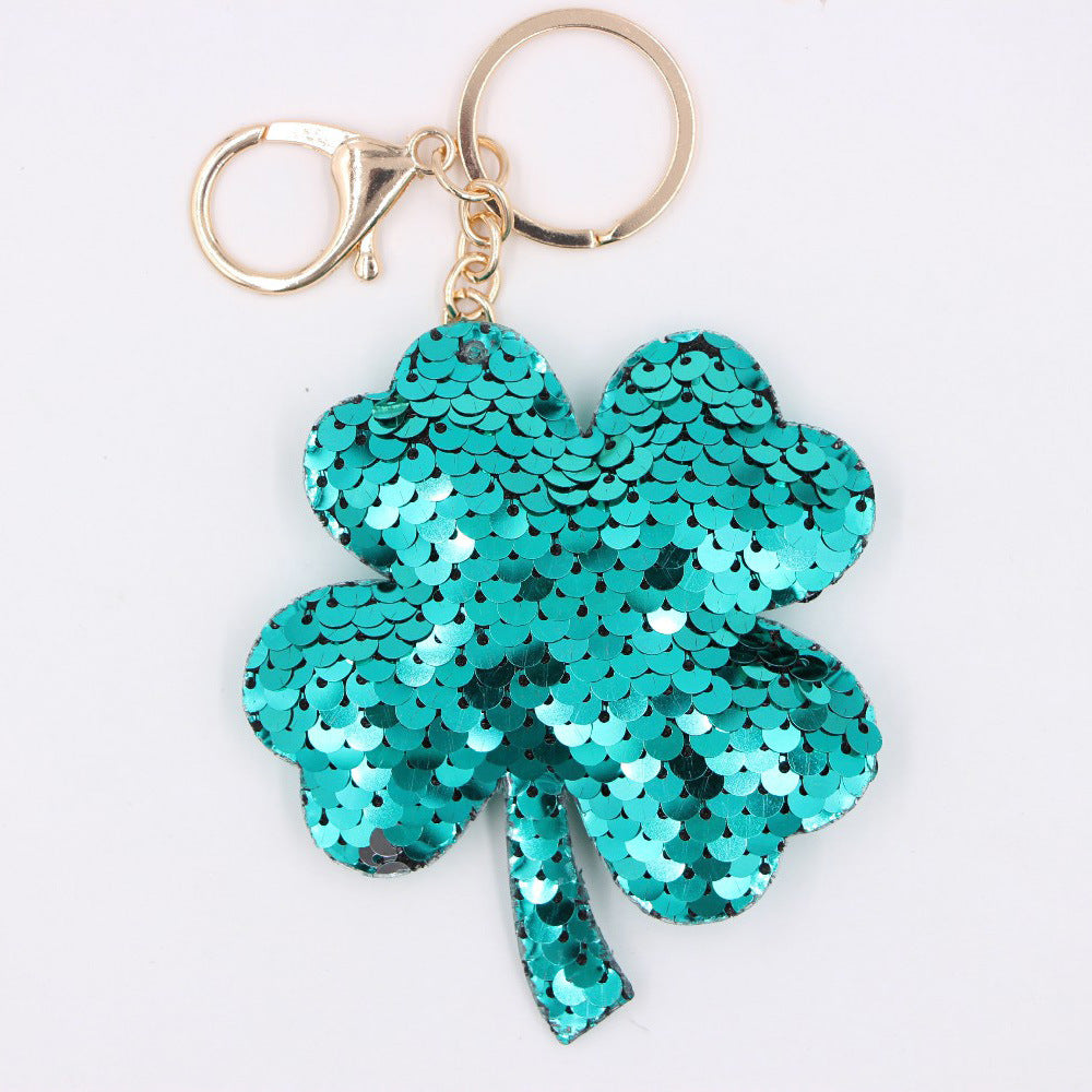 Wholesale Christmas Tree Sequins Keychain Pendant Glowing Car Ornament Fashion Accessory Gift