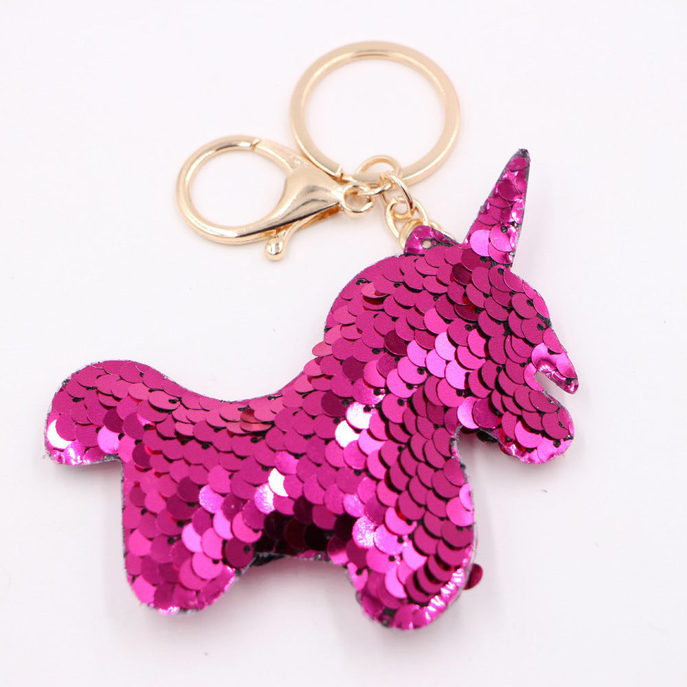 Wholesale Gold Star Sequin Keychain Chic Bag Charm Reflective Pendant For Ladies Purse Accessory