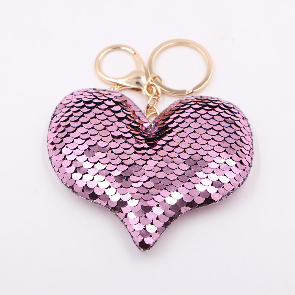 Wholesale Christmas Tree Sequins Keychain Pendant Glowing Car Ornament Fashion Accessory Gift