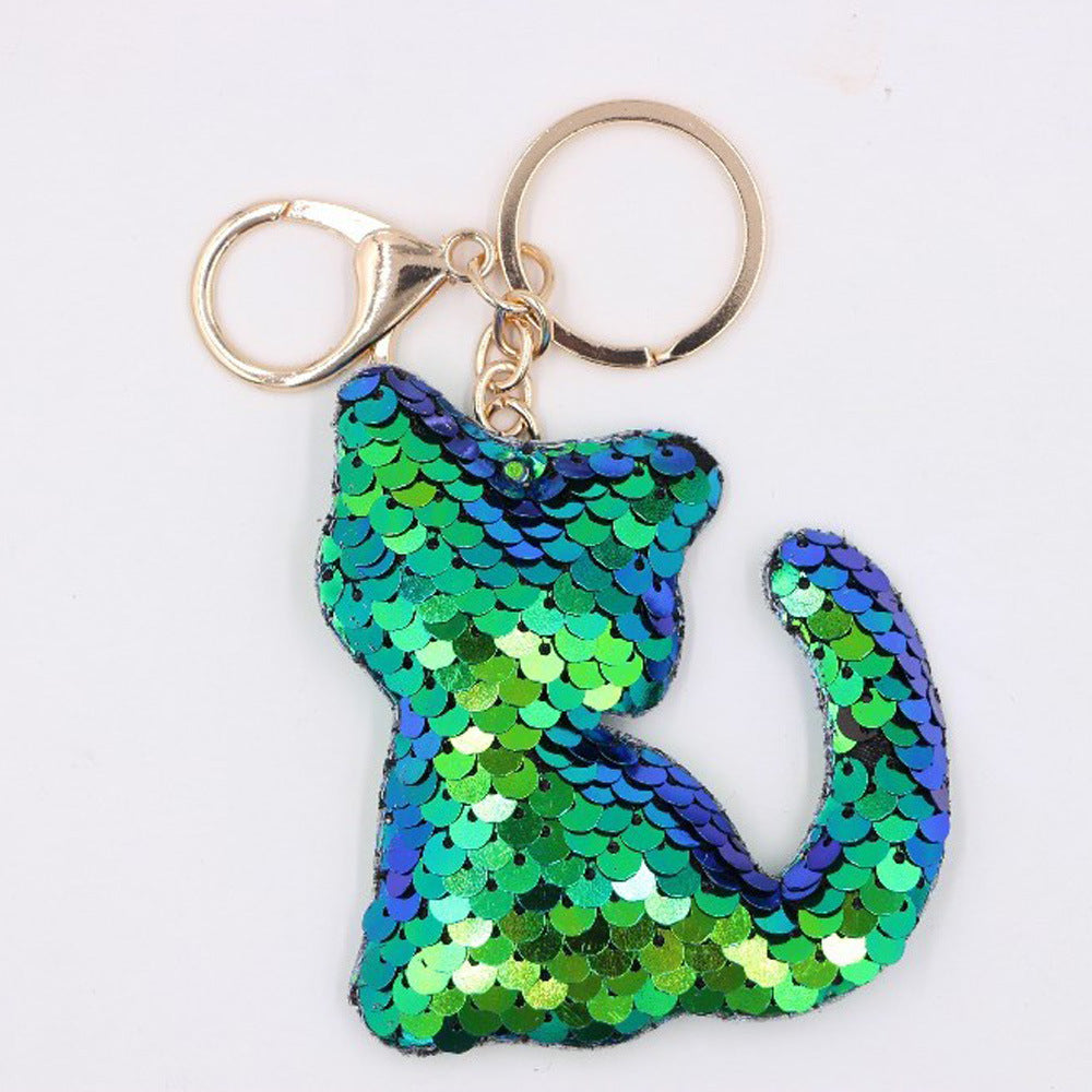 Wholesale Chic Sequin Unicorn Keychain Pendant For Bag And Car Key Accessory Gift