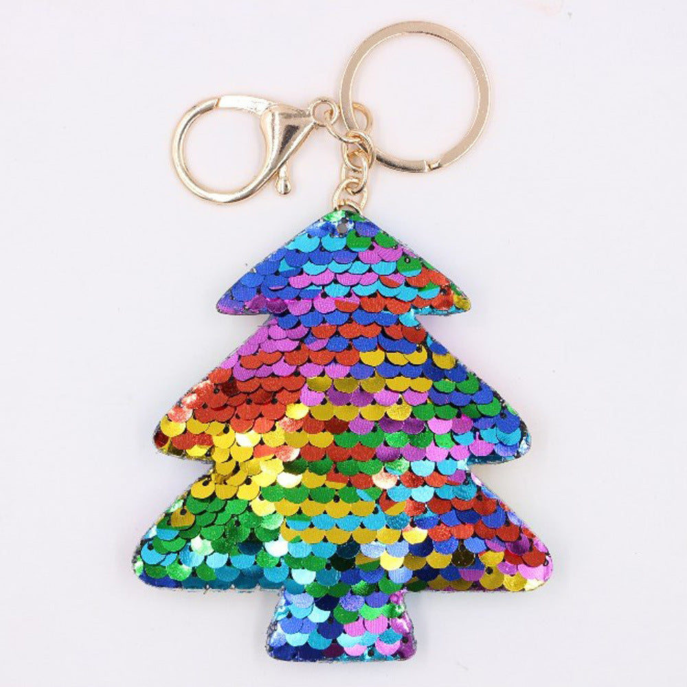 Wholesale Gold Star Sequin Keychain Chic Bag Charm Reflective Pendant For Ladies Purse Accessory