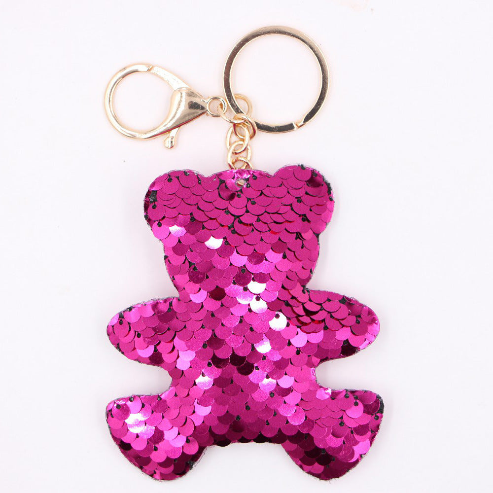Wholesale Chic Sequin Unicorn Keychain Pendant For Bag And Car Key Accessory Gift