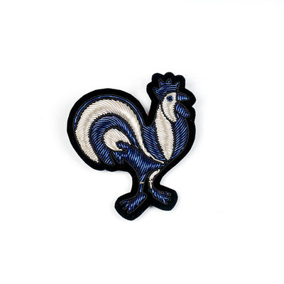Wholesale DIY Hand Embroidered Indian Silk Patches Embroidered Rooster Brooch Hat Accessories