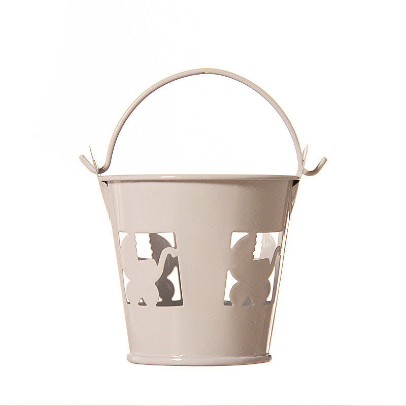 Wholesale Home Decoration Metal Crafts Mini Iron Bucket Ornaments