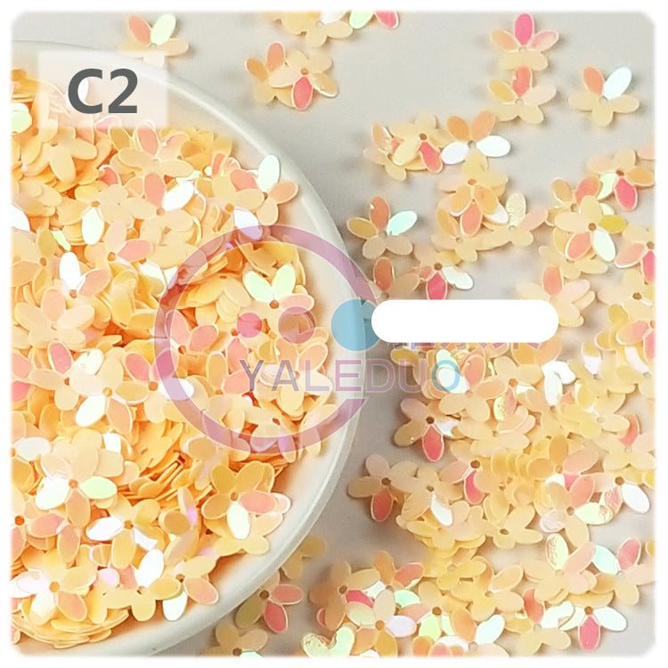 Wholesale 10MM concave plum 3D five-finger flower sequins
