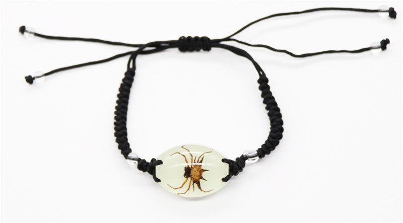 Wholesale 12PCS Luminous Insect Amber Braided Bracelet