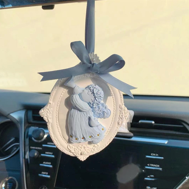Wholesale Angel Girl Car Expanded Fragrant Stone Pendant