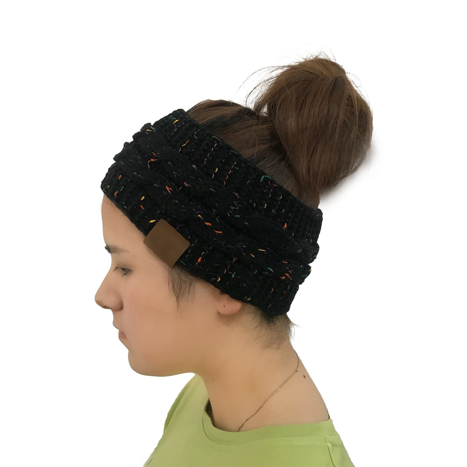 Wholesale Dot Yarn Color Dot Knitted Twist Headband Empty Top Wool Hat
