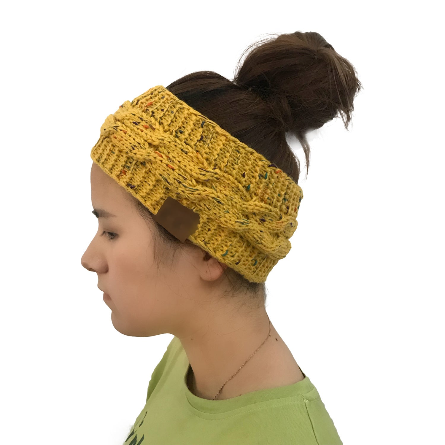 Wholesale Dot Yarn Color Dot Knitted Twist Headband Empty Top Wool Hat