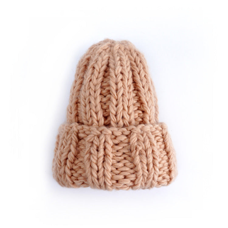 Wholesale Winter Solid Color Simple Thick Woolen Hat