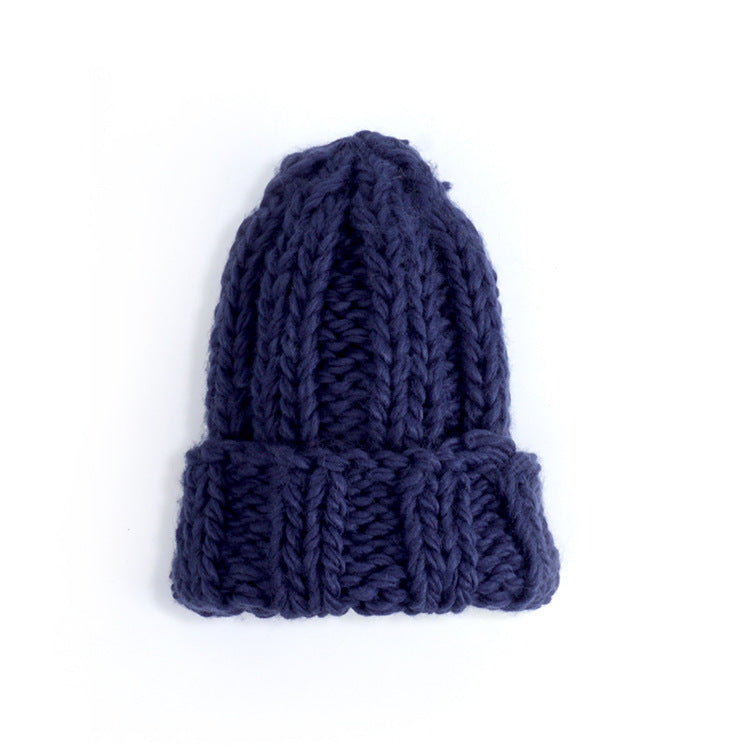 Wholesale Winter Solid Color Simple Thick Woolen Hat