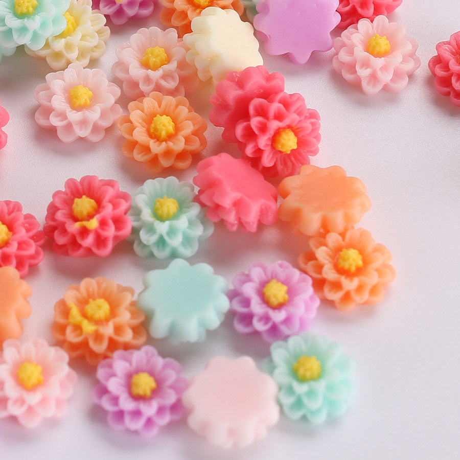 Wholesale 2pcs 10mm Stereo Resin Flower Daisy Beads