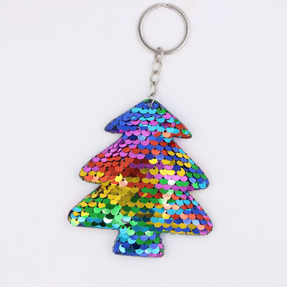 Wholesale Christmas Star Sequin Keychain Pendant Reflective Women S Bag Charm Gift