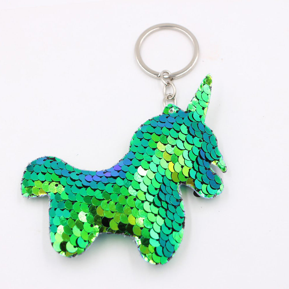 Wholesale Christmas Tree Sequin Keychain Pendant Luminous Car Ornament Trendy Gift Accessory