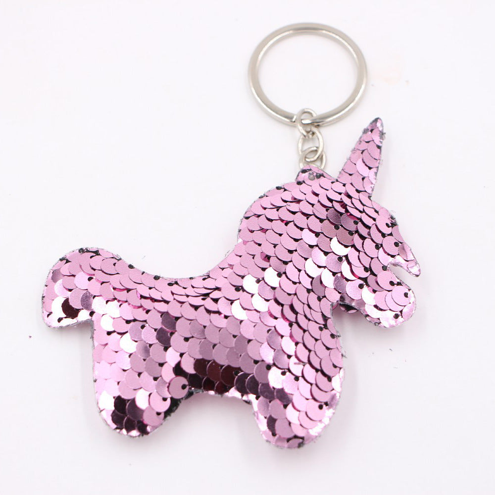 Wholesale Christmas Tree Sequin Keychain Pendant Luminous Car Ornament Trendy Gift Accessory