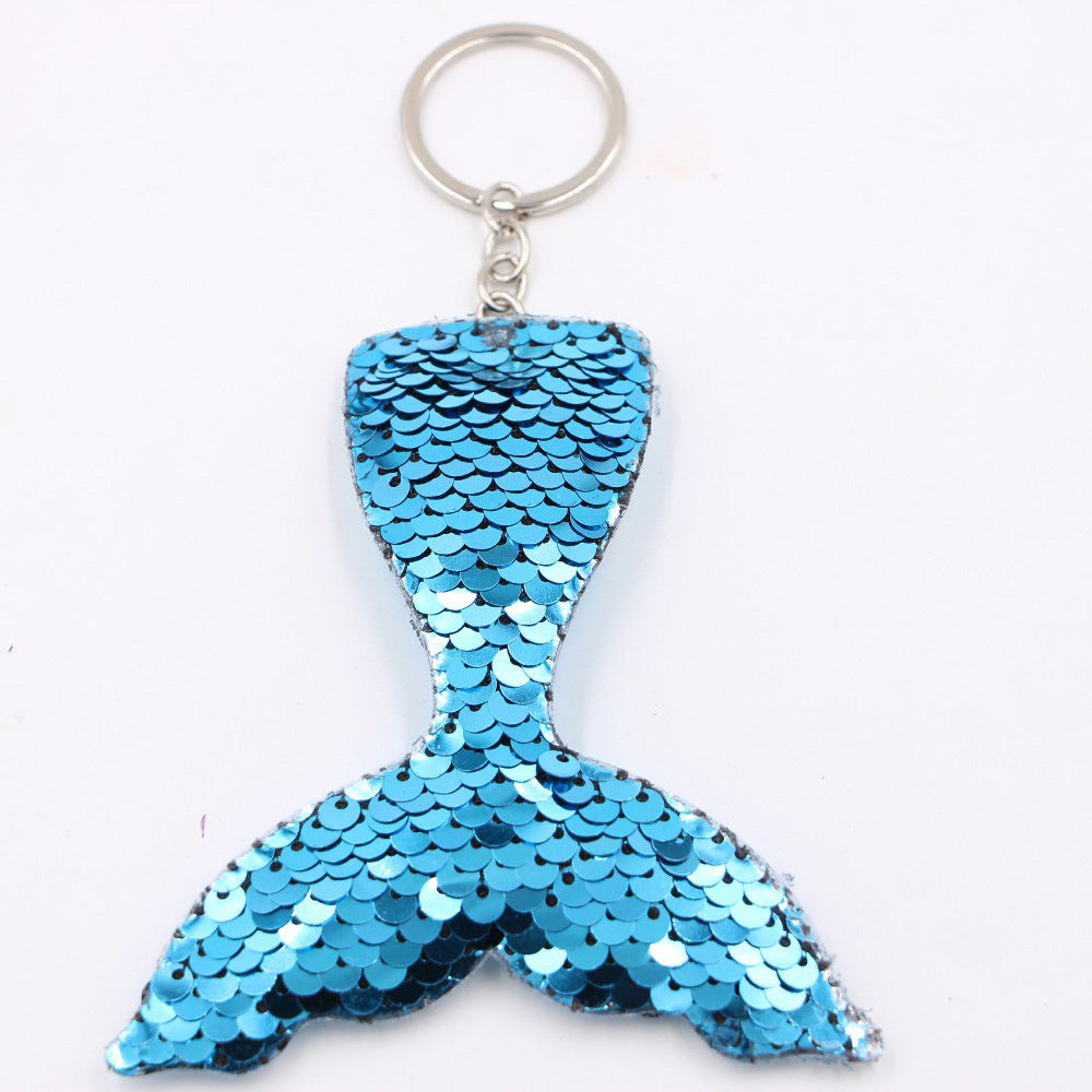 Wholesale Double Sided Sequined Heart Keychain Pendant Luminous Sparkly Bag Charm For Bags And Car Keys Chic Fashion Accessory