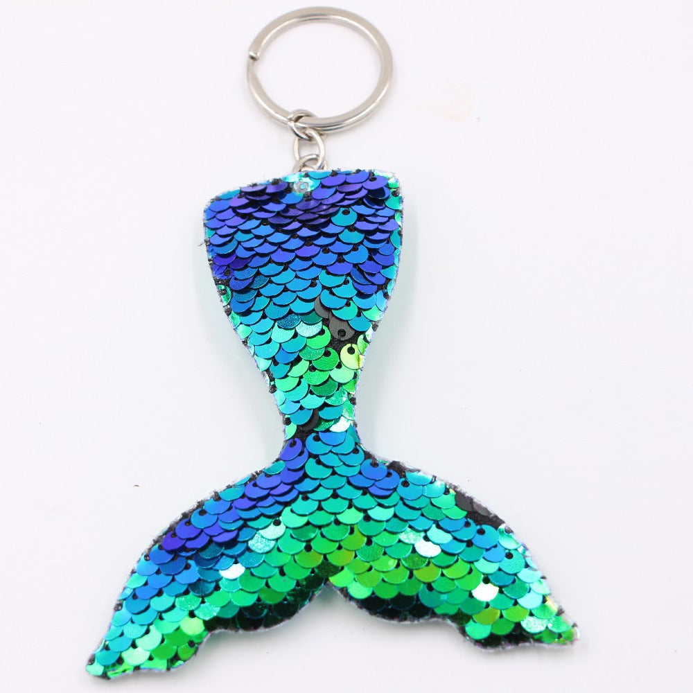Wholesale Christmas Tree Sequin Keychain Pendant Luminous Car Ornament Trendy Gift Accessory