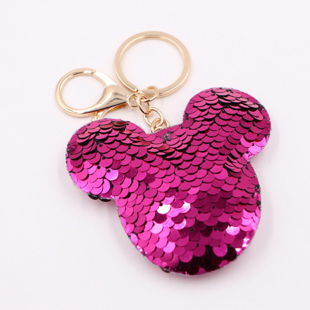 Wholesale Chic Sequin Keychain Pendant With Luminous Reflective Electroplated Finish A Stylish Bag Charm For Women And Party Gift OLY Exclusive