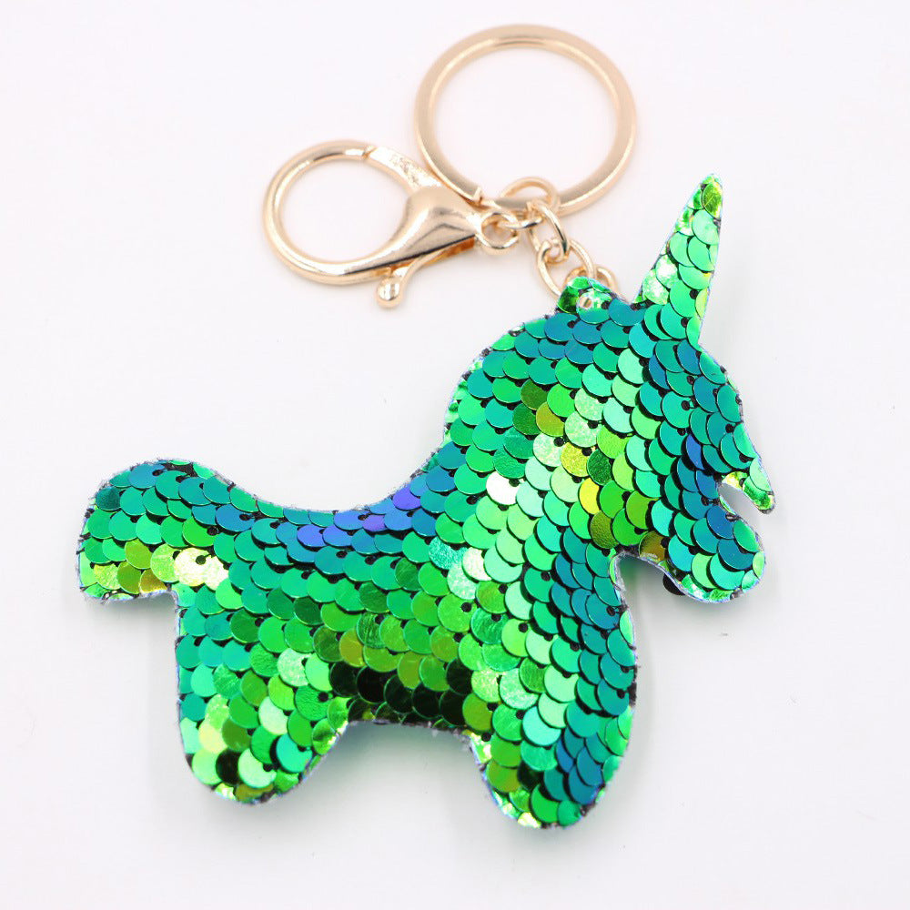 Wholesale Gold Star Sequin Keychain Chic Bag Charm Reflective Pendant For Ladies Purse Accessory