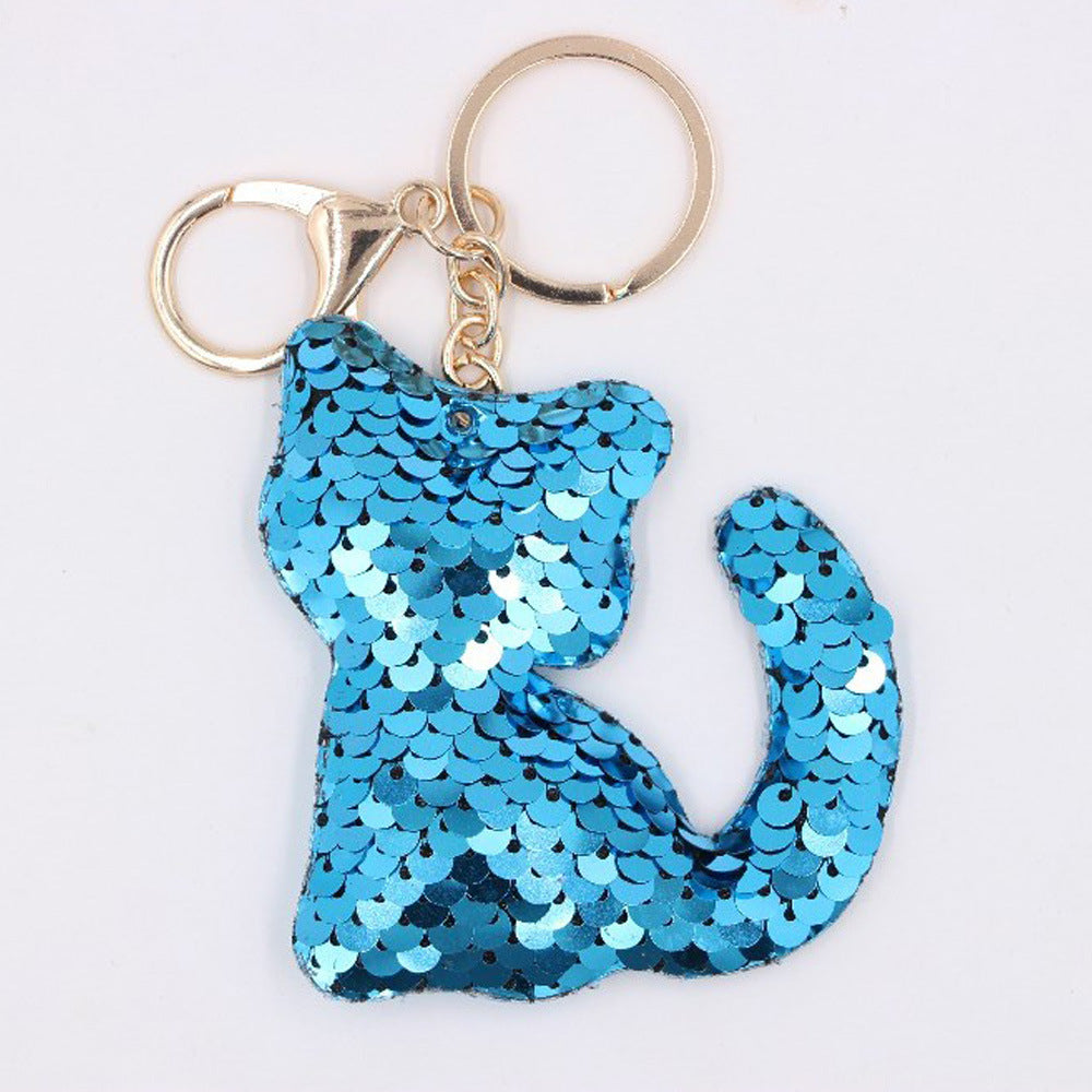 Wholesale Chic Sequin Unicorn Keychain Pendant For Bag And Car Key Accessory Gift