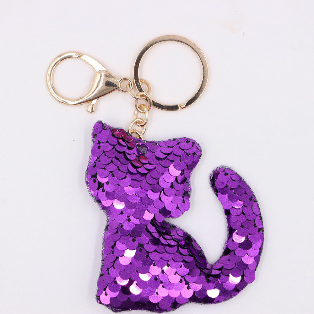 Wholesale Chic Sequin Unicorn Keychain Pendant For Bag And Car Key Accessory Gift