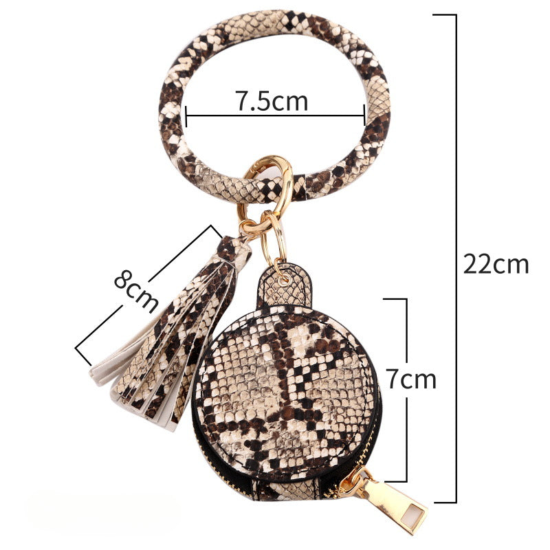 Wholesale Bluetooth Earphone Bags, Zero Wallet, Anti Loss PU Leather Wrist Keychain