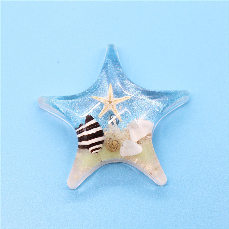 Wholesale12pcs Luminous Stone Creative Acrylic Starfish Stereo Magnet Fridge Magnet