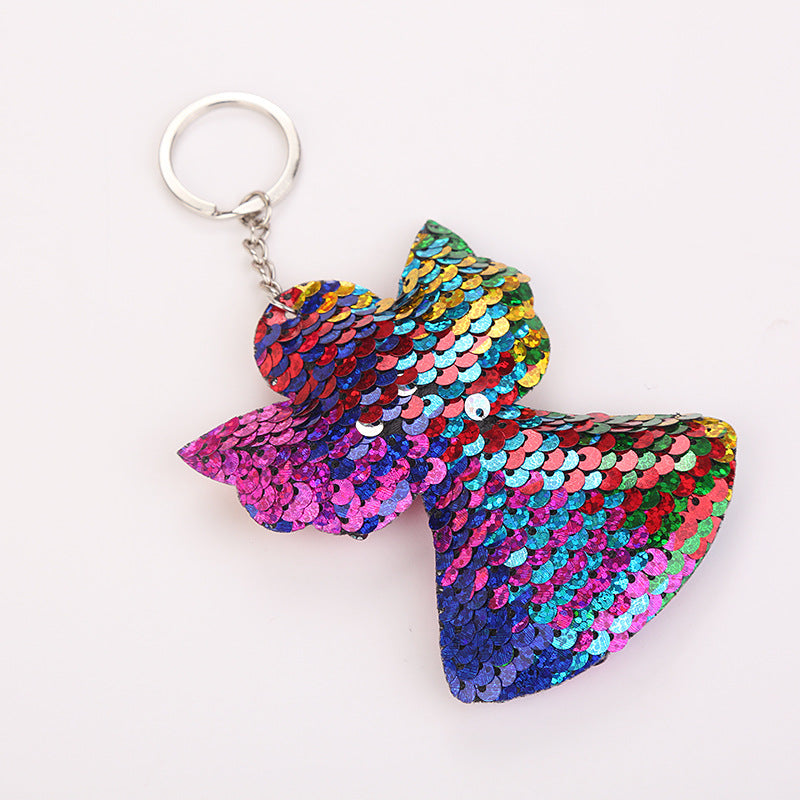 Wholesale Reflective Sequin Angel Keychain