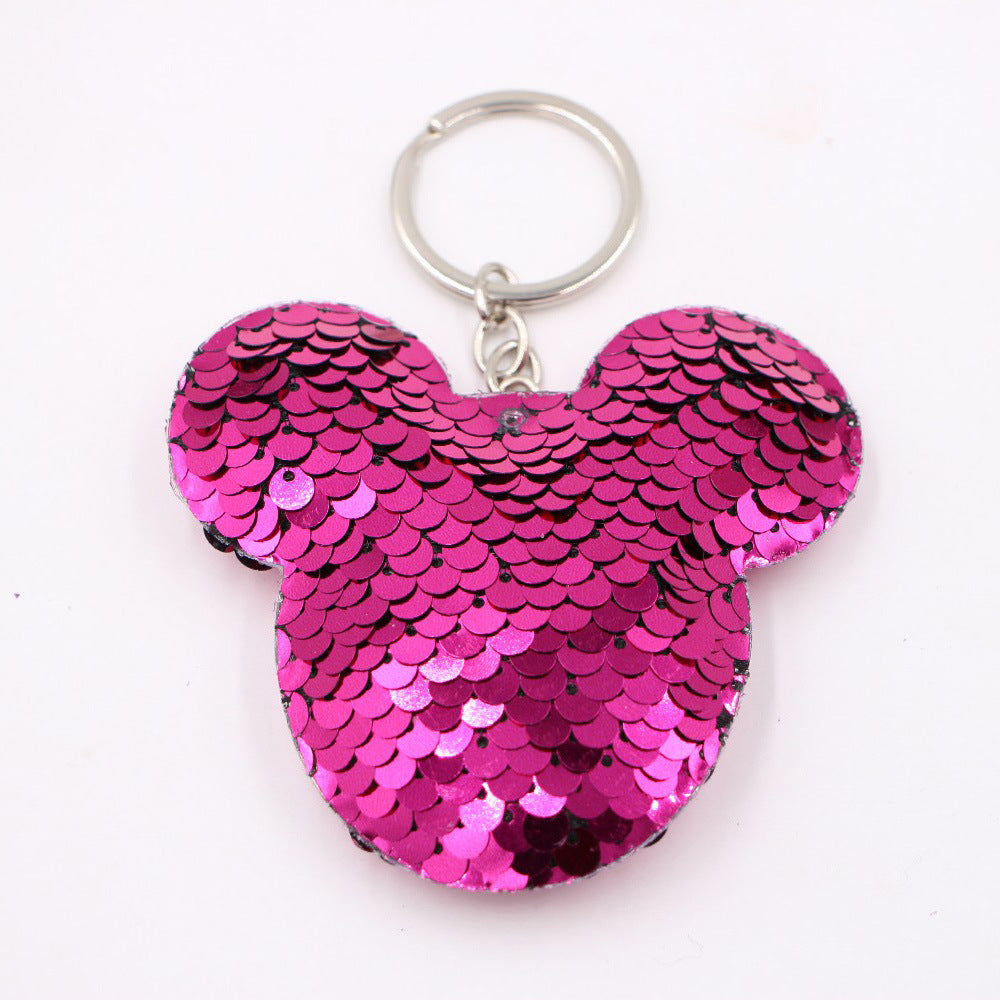 Wholesale Christmas Star Sequin Keychain Pendant Reflective Women S Bag Charm Gift