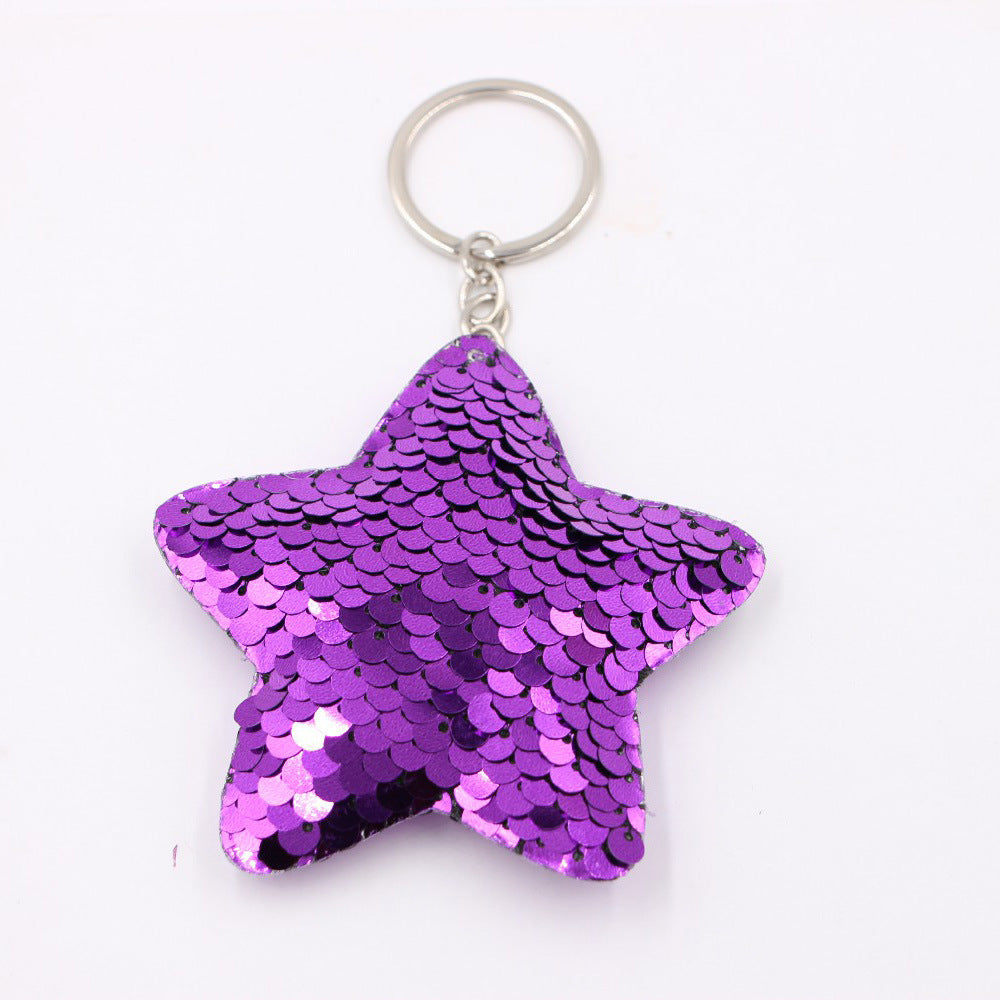 Wholesale Christmas Tree Sequin Keychain Pendant Luminous Car Ornament Trendy Gift Accessory