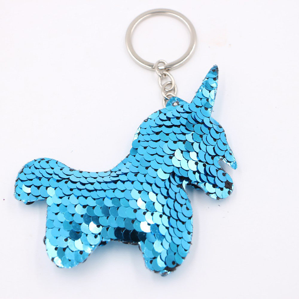 Wholesale Double Sided Sequined Heart Keychain Pendant Luminous Sparkly Bag Charm For Bags And Car Keys Chic Fashion Accessory