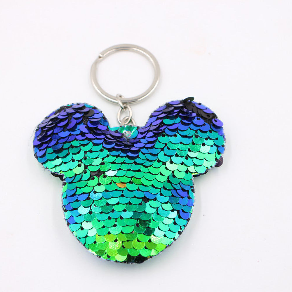 Wholesale Christmas Star Sequin Keychain Pendant Reflective Women S Bag Charm Gift