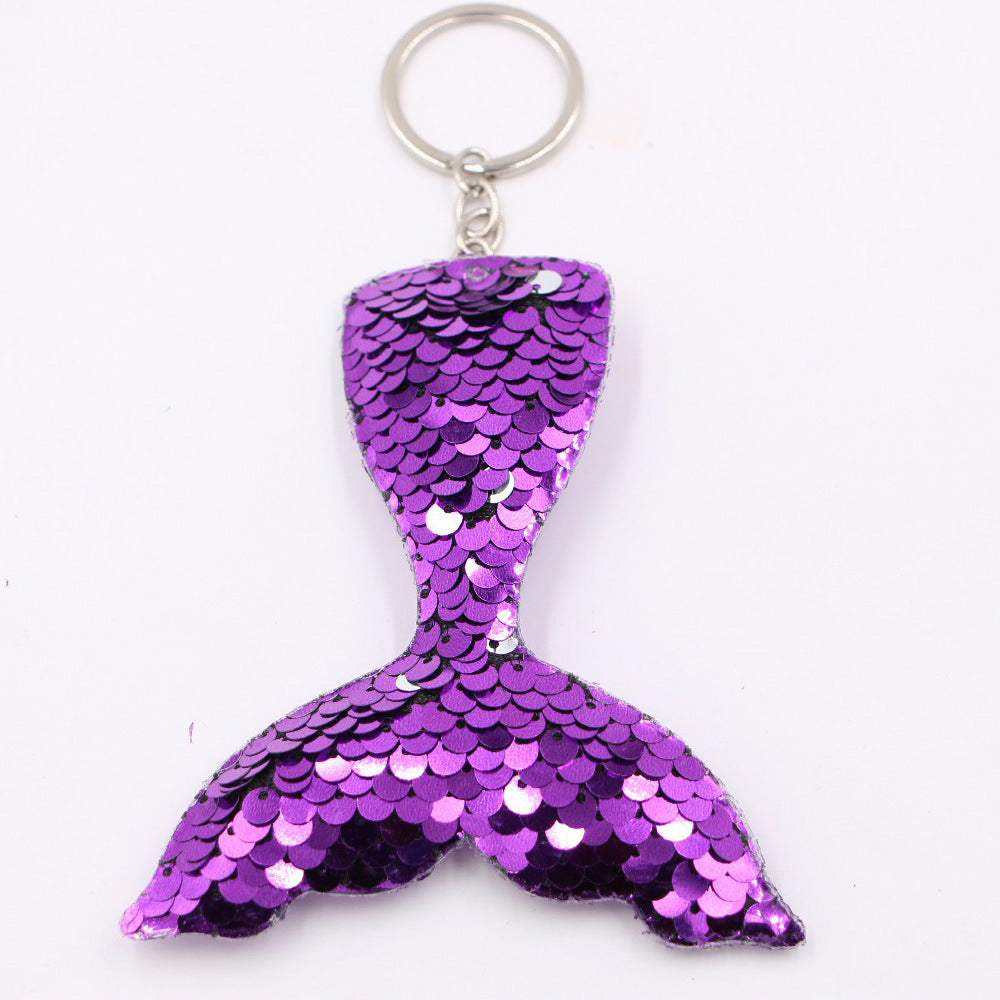 Wholesale Christmas Tree Sequin Keychain Pendant Luminous Car Ornament Trendy Gift Accessory