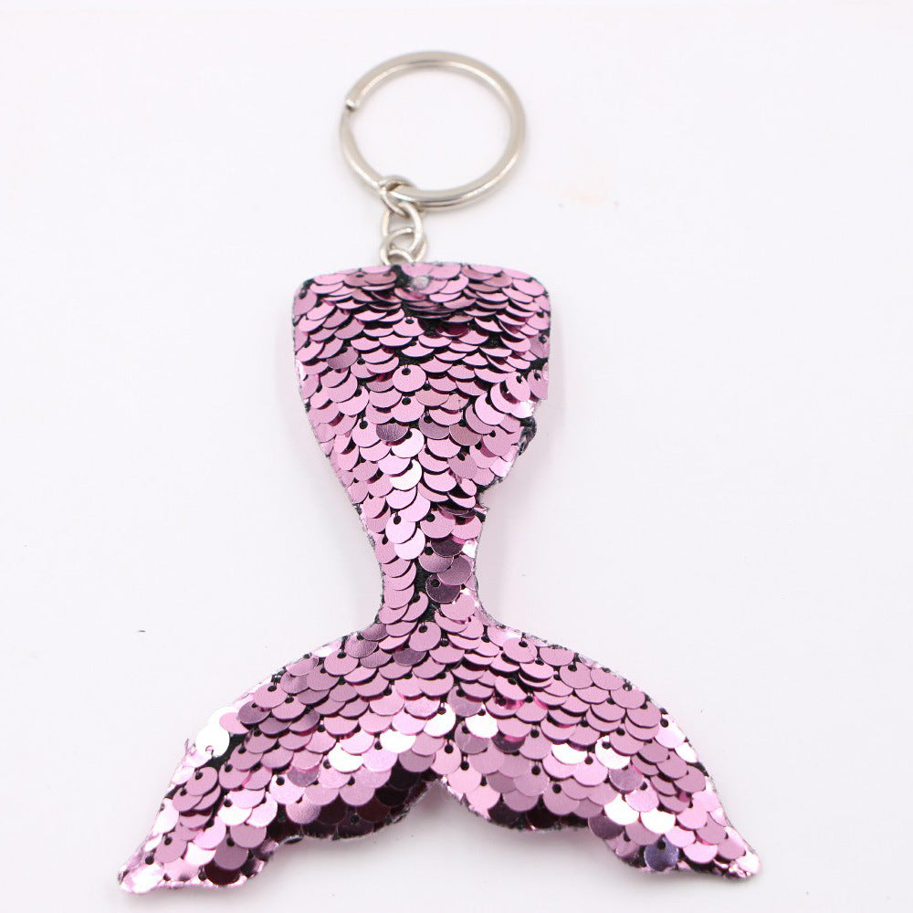 Wholesale Christmas Star Sequin Keychain Pendant Reflective Women S Bag Charm Gift