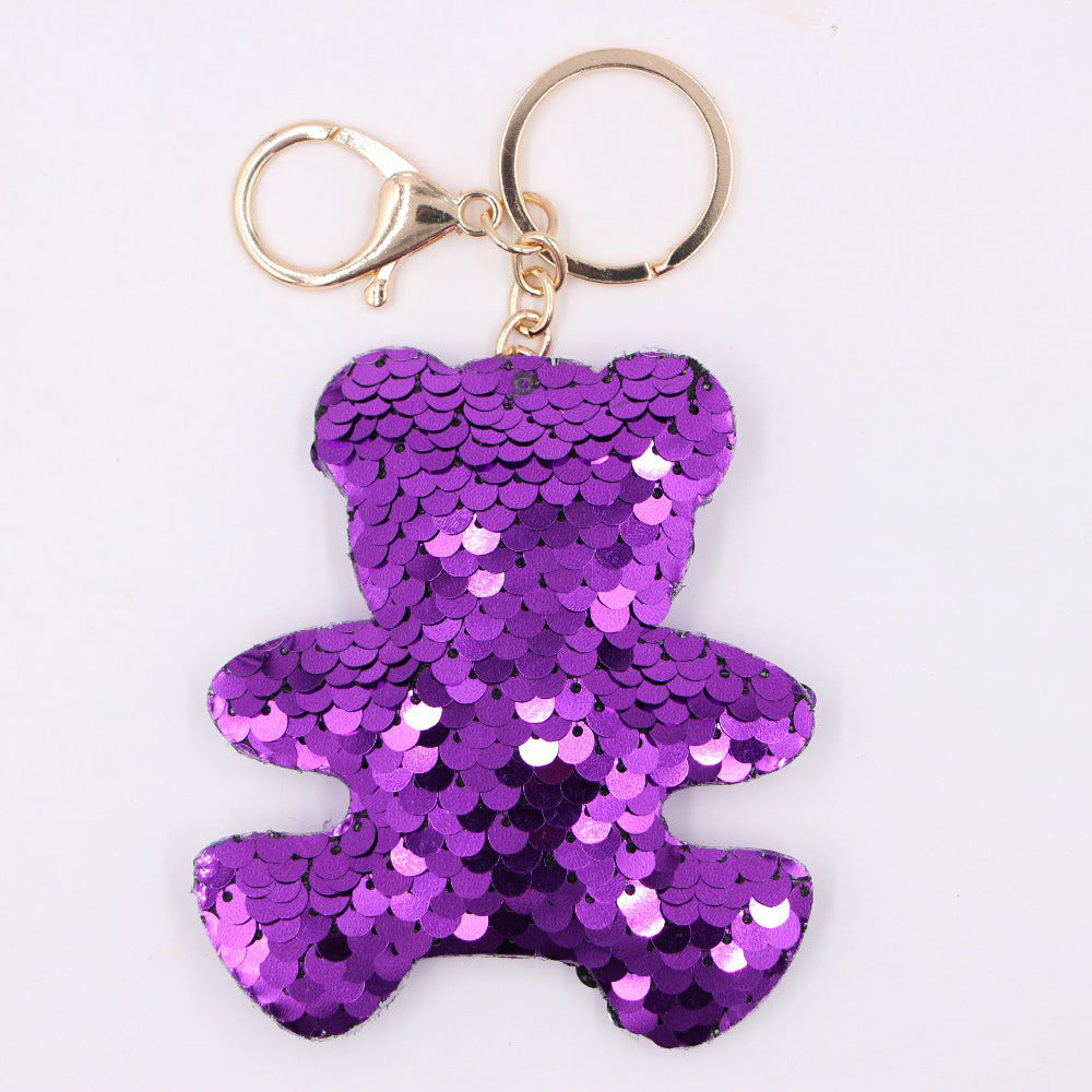 Wholesale Chic Sequin Unicorn Keychain Pendant For Bag And Car Key Accessory Gift