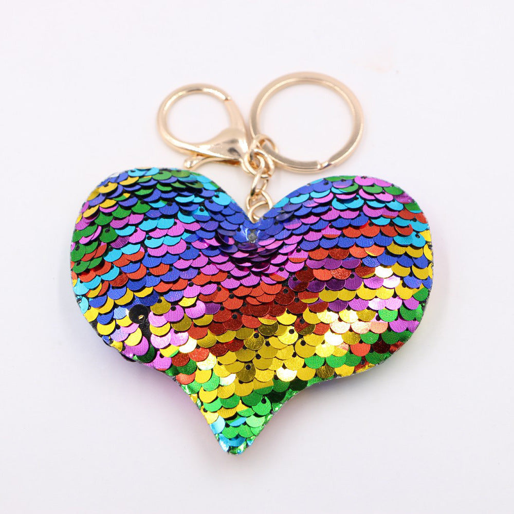 Wholesale Chic Sequin Unicorn Keychain Pendant For Bag And Car Key Accessory Gift