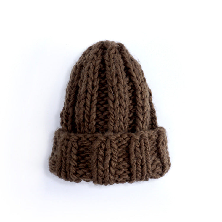 Wholesale Winter Solid Color Simple Thick Woolen Hat