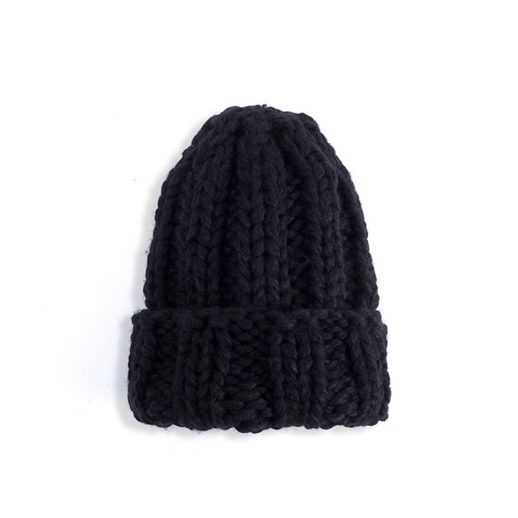 Wholesale Winter Solid Color Simple Thick Woolen Hat