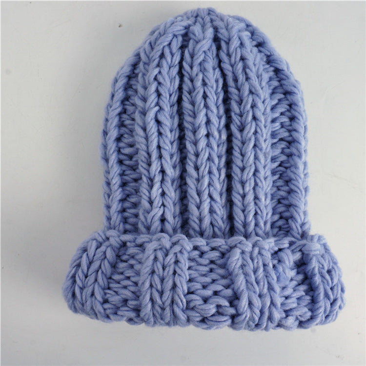 Wholesale Winter Solid Color Simple Thick Woolen Hat