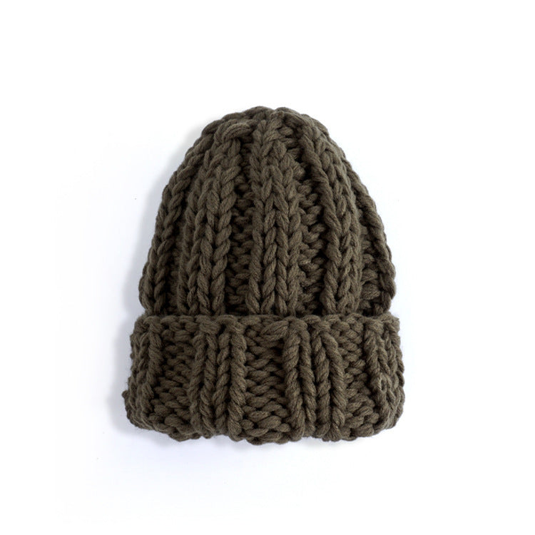 Wholesale Winter Solid Color Simple Thick Woolen Hat
