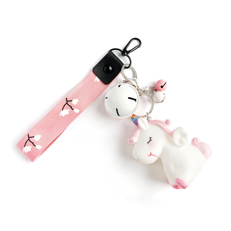 Wholesale Unicorn Hair Ball Silicone Keychains