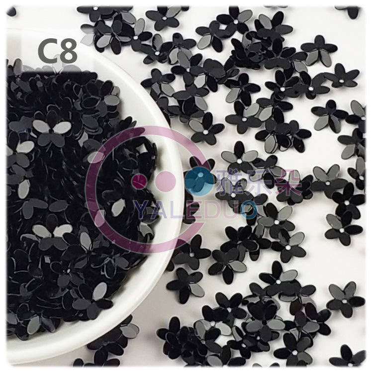 Wholesale 10MM concave plum 3D five-finger flower sequins
