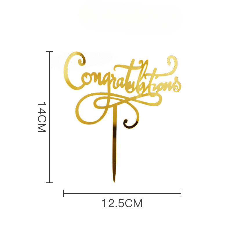 Wholesale 10PCS/PACK Congratulations You Got It Grade Acrylic Cake Topper Decoration