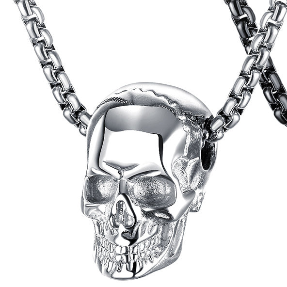 Wholesale Fashion Skull Vintage Titanium Steel Necklace