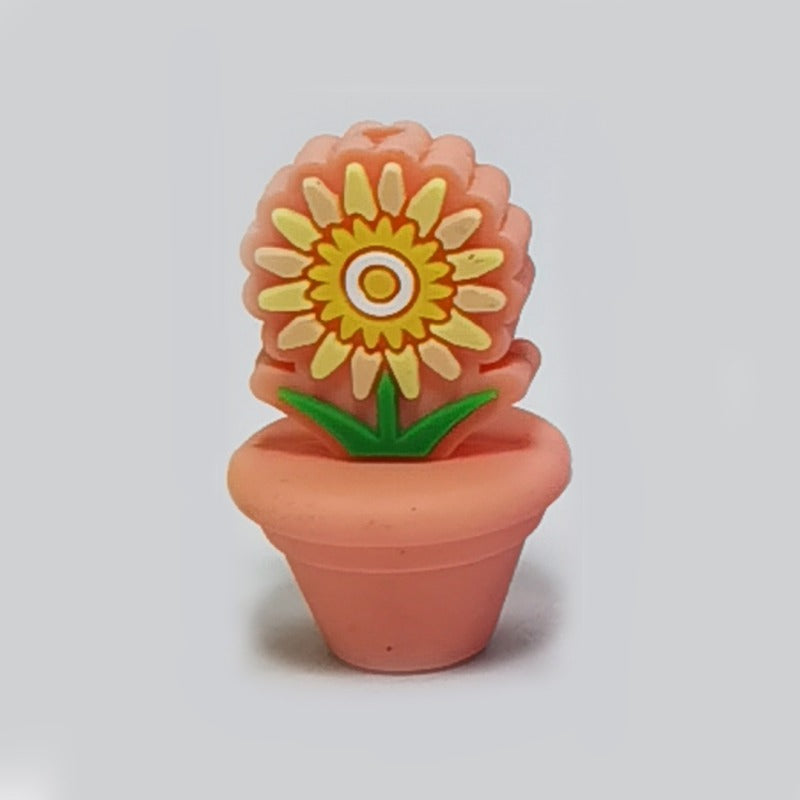 Wholesale 10PCS Creative Colorful Cartoon Image Flat Three-dimensional Rubber Beads